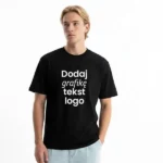 koszulka regular czarna z nadrukiem