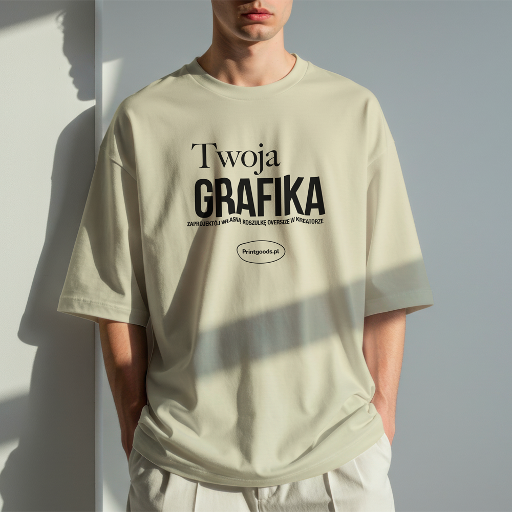 koszulka oversize z nadrukiem